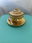 1999 Estee Lauder Enamel Cafe Latte Solid Perfume Compact Without Box