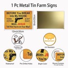 Metal Tin Sign Vintage Wall Decor - Before You Break Into My House - Retro Metal