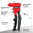 Arrow Hand Riveter Kit Rt187m Pop Rivet Gun 3 32  1 8  5 32  3 16  100pcs Rivets