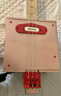 Handmade 3 String Acoustic Electric Fretless Cigar Box Guitar  For Slide  pick