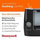 Honeywell Hwm845 Warm Mist Humidifier With Essential Oil Cup Filter Free Black