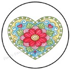 Floral Heart Envelope Seals Labels Stickers Party Favors