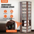 Vevor Spinning Media Tower 4-sided Revolving Media Tower 1040 Cds Espresso