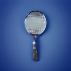 Vintage Style Cameo Compact Mirror W  Faux Pearl Trim   Tassel     Double Mirror