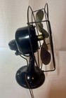 Emerson Jr Oscillator Antique Fan Red black Badge 9in Cast Iron Base Works Great