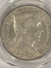 Latvia Republic Silver 5 Lati 1931 Baltic States Star Lion Maiden Arms Pcgs Au58