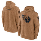 2023 Men s Brown Salute To Service Sideline Therma Pullover Hoodie Sweatshirt-d2
