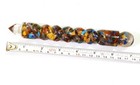 7 Chakra Orgone Wand Big 6-7 Inches Reiki Panic Massage Point Natural Stone Wand