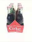 Vintage Coca Cola Christmas Santa 6-pack Replica  6 5 Oz 1950 s Bottles  Full
