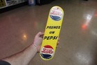 Rare 1950s Prenez Un Pepsi Cola Stamped Painted Metal Door  Sign Pop Soda Coke