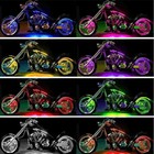 12 Pcs Motorcycle Rgb 120 Led Waterproof Under Glow Lights Strip Neon Kit Remote
