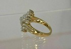 2ct Round Cut Lab Created Diamond Cluster Engagement Ring 14k Yellow Gold Over