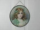 Antique Victorian 7 3 4  Little Girl Flue Cover 