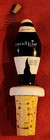 Mud Pie Waiter Cork Wine Bottle Stopper Reusable Stoppers