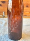 Hathorn 13  Blob Top Amber Glass Bottle Embossed Spring Mineral Water Saratoga