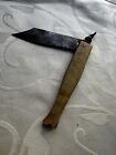 Early Antique Inuit  Hand Carved Handle Folding Knife  p2 