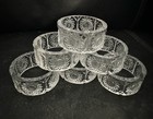 Chadwick Gleaming Plastic Acrylic Crystal Cut  6 Napkin Rings 1972  Original Box