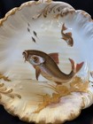 Limoges Fish Plate By M Redon Handpainted 9   France