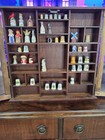 Vintage Thimble Collection With Two Wooden Display Cabinets     Mixed Materials