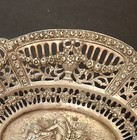 Germany 800 Silver Repousse Openwork Reticulated 7 5  Oval Bowl   Cherubs