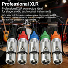 25x 3pin Xlr Female Solder Connectors Color Coded Balanced Audio Plugs For Mic