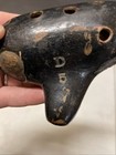 Rare Primitive Antique Black   Gold Vienna Pottery Ocarina Flute D57 - Austria