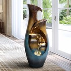 Outdoor Water Feature     Tiered Resin Water Fountain With Led Lights For Garden