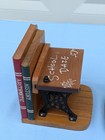 Vintage Enesco Cast Iron   Wood  school Daze  Bookends
