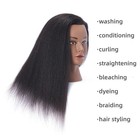 14 -16 100  Real Hair Mannequin Head Training Head Manikin Cosmetology Doll