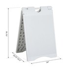 Folding Outdoor Sidewalk Sign Advertising Board W  Weatherproof Design  White