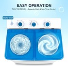 Clickoods 14lbs Portable Mini Washing Machine Washer Compact Twin Tub