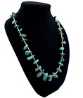 Southwestern Native American Graduated Turquoise Nuggets Shell Heishi Necklace