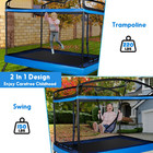 6ft 3-in-1 Kids Trampoline With Swing   Safety Enclosure For Indoor outdoor Use