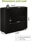 35 43  Large Modern Nightstand With 3 Drawers  Oversized Night Stand For Bedroom