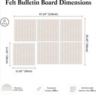 New 36  X24  Large Felt Bulletin Board  Bold-stripe 6-pack Cork Boards Fabric