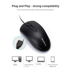 Black Usb 2 0 Wired Optical Mouse With Scroll Wheel For Laptop Pc Computer