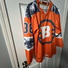 Champro  Youth Breakaway Hockey Jersey  38 Orange Gray Camo Rare Large xlarge