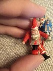 Antique German Erzgebirge Wooden Santa Claus Lot Of 3 Min Figures Christmas
