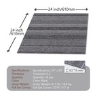 Commercial Carpet Tiles 24 x 24  Reusable Squares  18 Tiles 72 Sqft Non-slip    
