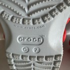 Crocs Fun Lab Rocket Ship Clogs Kids Size C7 Gray Red Space Astronaut Shoes