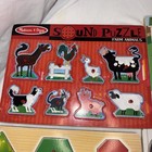 Wooden Chunky Puzzle Lot 4 Melissa   Doug Farm  Animals W  Sound  Number Shapes