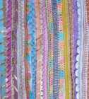 Antique Vintage Sari Trim Lace Pastel Lot Assorted Gift Wrapping Ribbon For B   