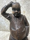 Vintage Artesania Wooden Hand Carved Figurine Sancho Panza  702 5 5  Tall