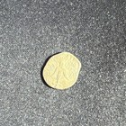 Medieval European Bronze Coin With Cross And Figure Design