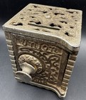 Antique Kenton Cast Iron Metal Still Coin Savings Bank Combination Safe C1890s
