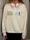 Esprit Nwt Women s Logo 80 s Crewneck Viral - Cream  Blue  Green  S M L Xl Xxl