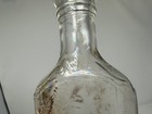 Vtg Lyric 3 Clear Embossed Glass Cork Top Antique Medicine Bottle Approx 5 1 8   