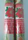 American Greeting Holly Hobby Inspired Wrapping Paper Lot 2 Christmas Vtg 70 80s
