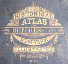 Rare Antique 1876 Plat Map   Wappingers Falls  Dutchess County  New York 17 X 27