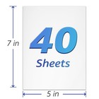 Cardstock Paper 5x7 80lb  40 Sheets Thick Paper For Card Making  White